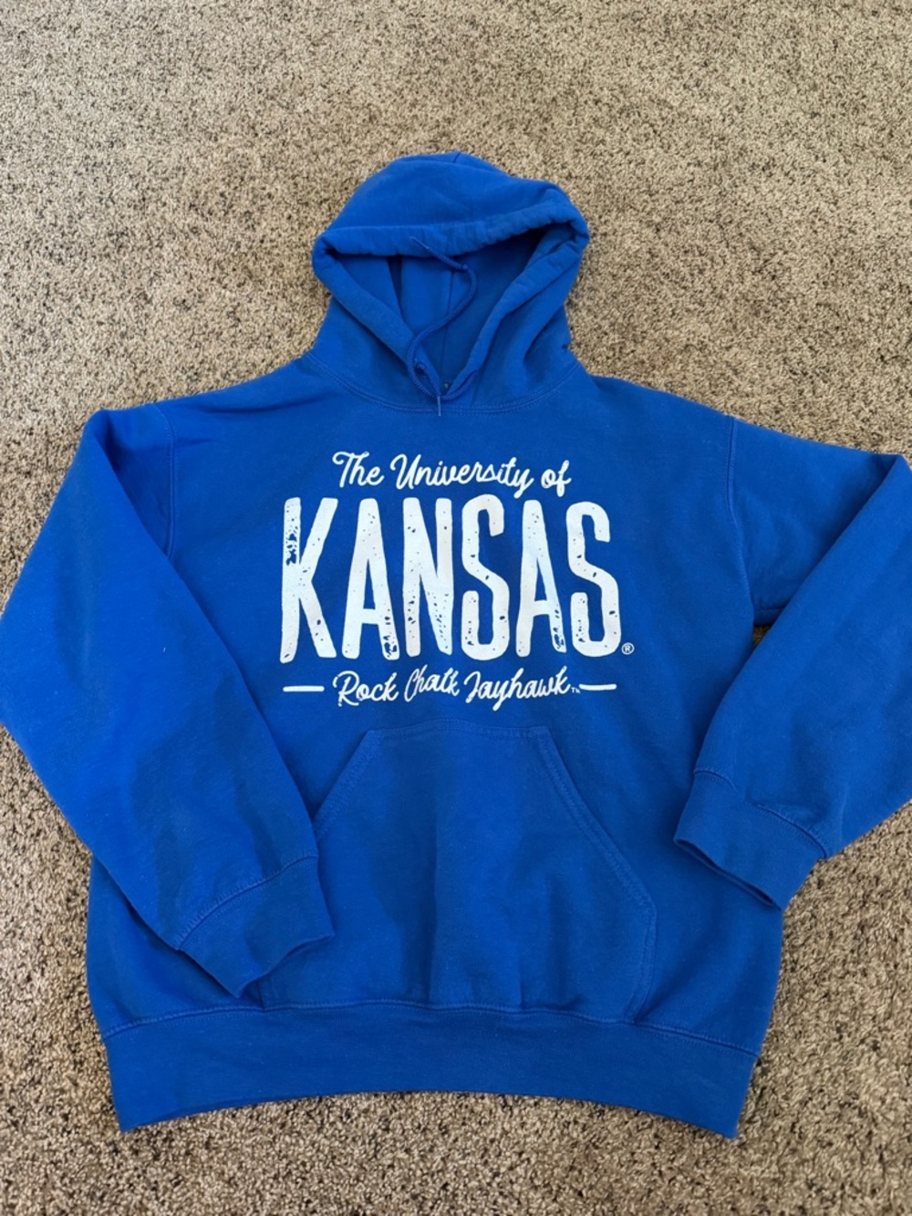 University of Kansas Blue Pullover Hoodie - unisex Sweater